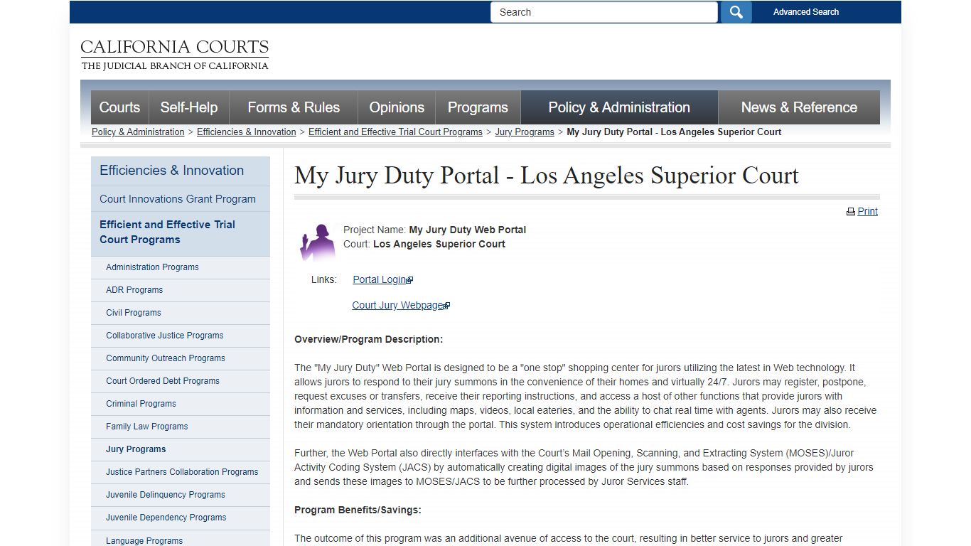 My Jury Duty Portal - Los Angeles Superior Court